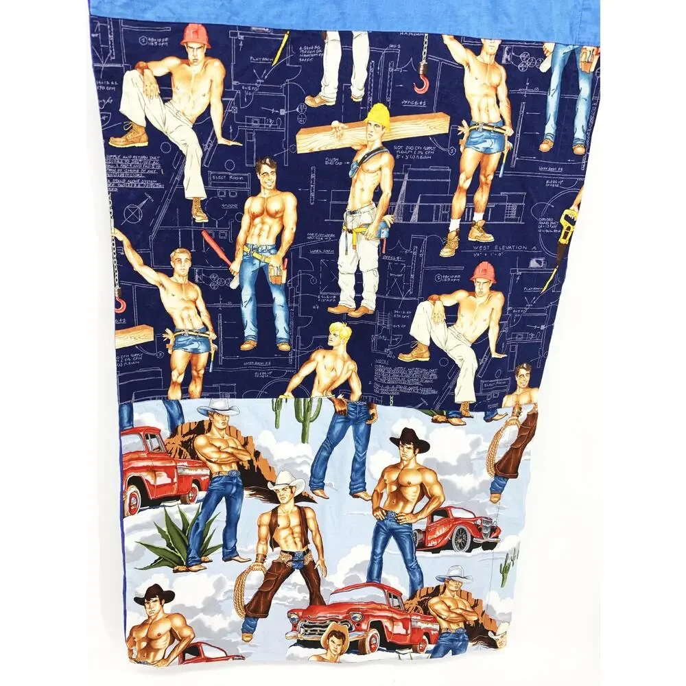 Pride YMCA Bed Runner Cowboy Construction Worker Fireman 80